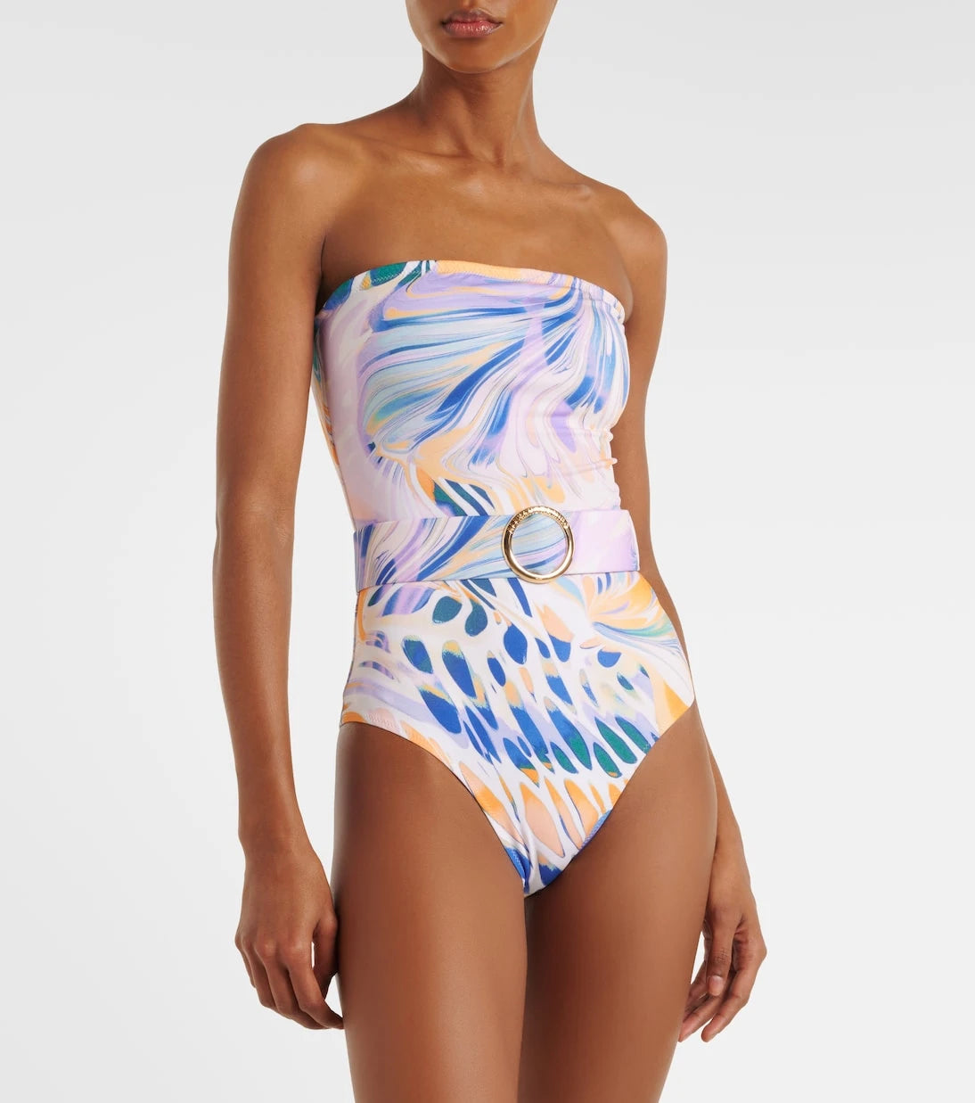 Alexandra Miro - Iris belted printed swimsuit