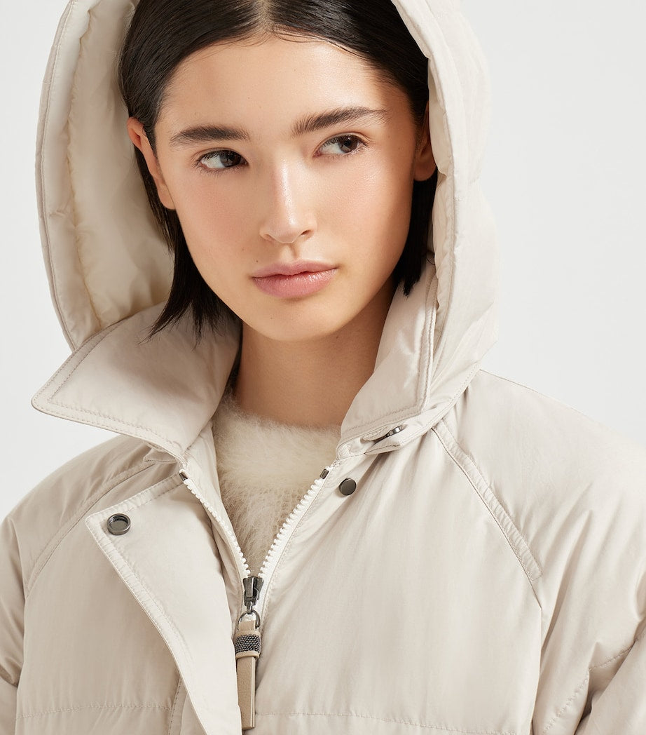 Brunello Cucinelli Beige Quilted Padded Jacket