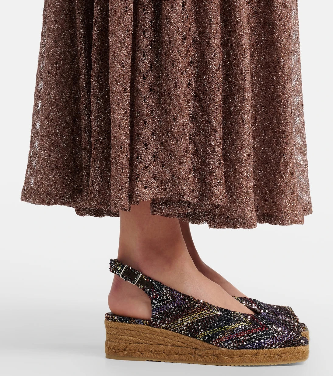 Missoni - Joy 30 pullu hasır dolgu topuklu ayakkabı