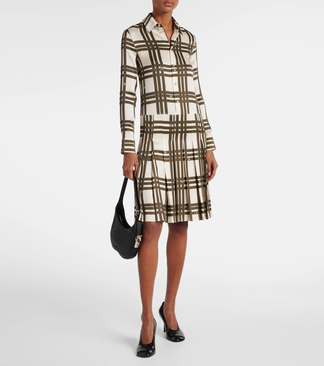 Burberry - Ribbon Check silk shirt dress