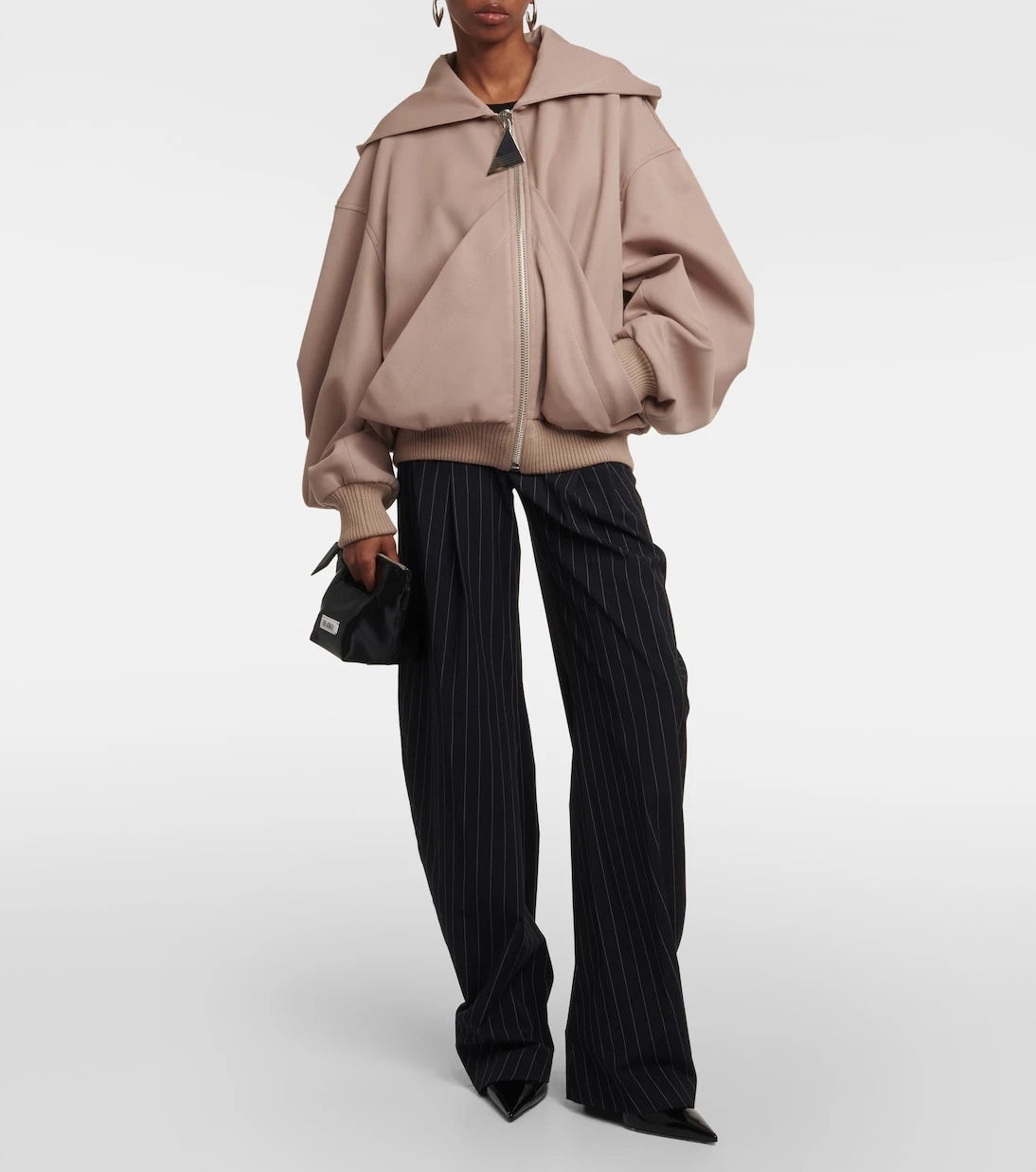 The Attico - Bomber wool gabardine jacket