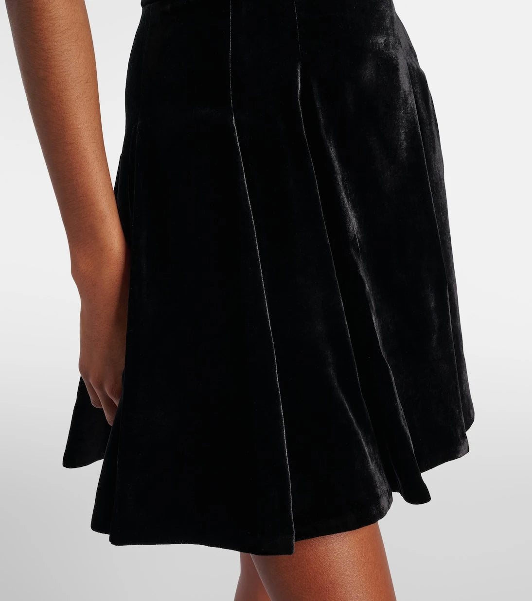 Balmain - Embellished velvet minidress