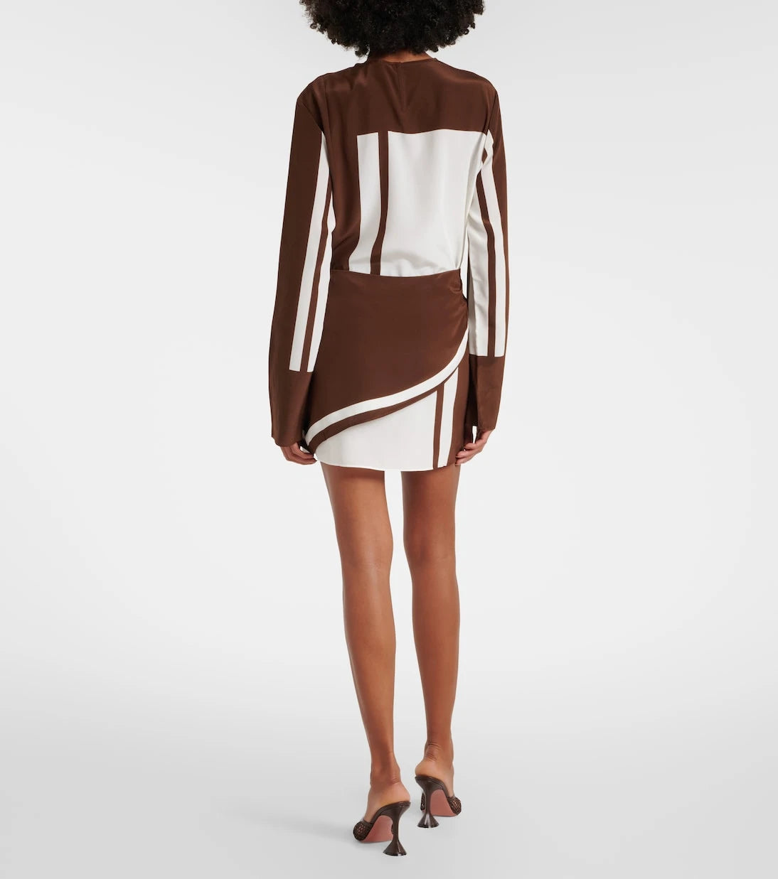 SIR - Printed silk satin minidress