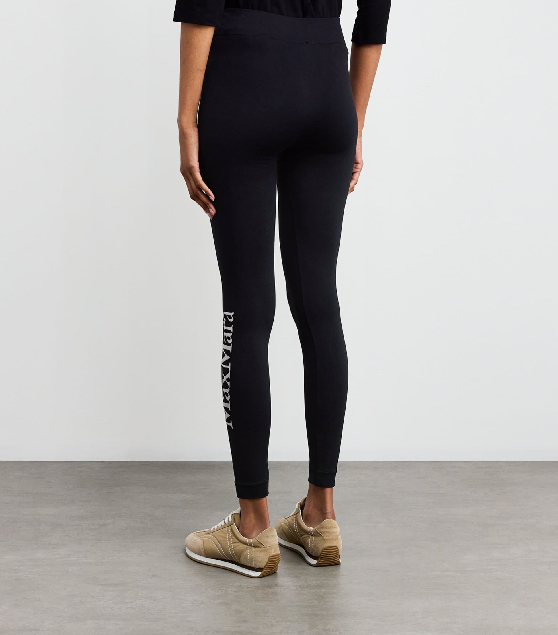 Max Mara Black Logo Leggings
