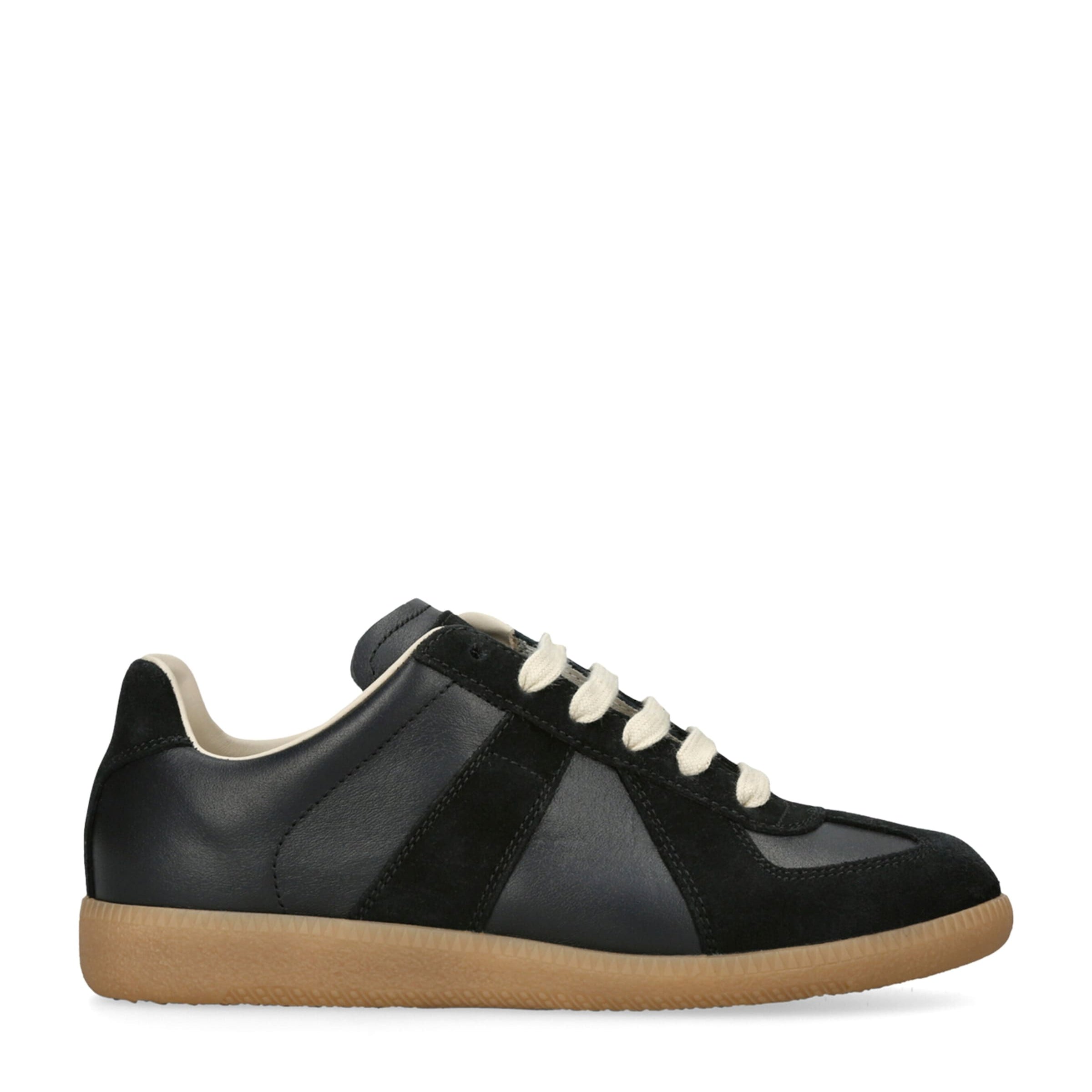 Maison Margiela Black Leather Replica Sneakers