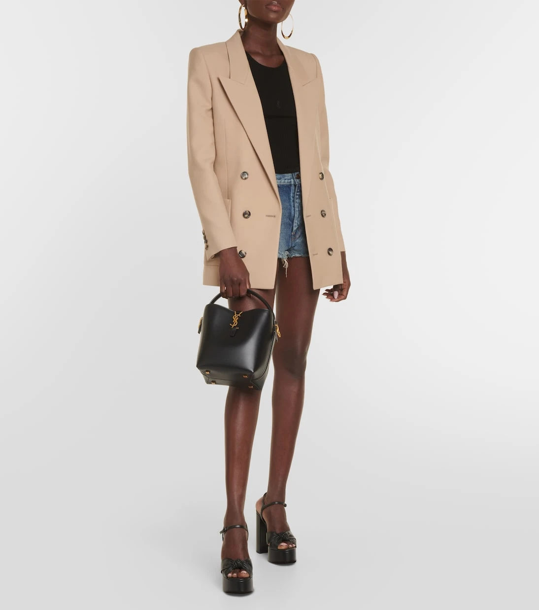Saint Laurent - Le 37 Small leather bucket bag