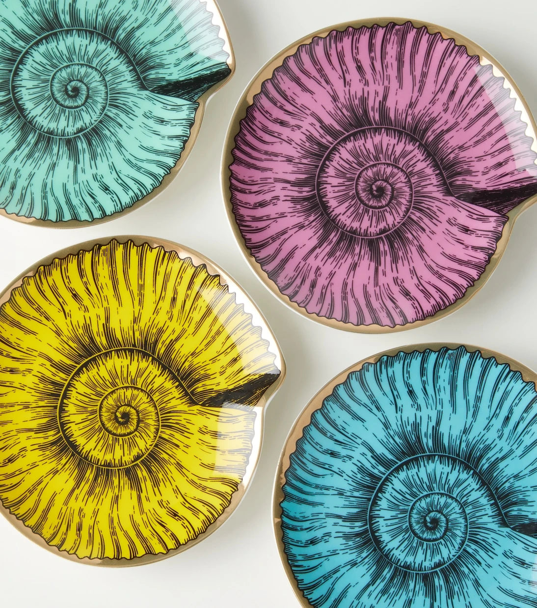 Jonathan Adler - Sirena set of 4 porcelain coasters