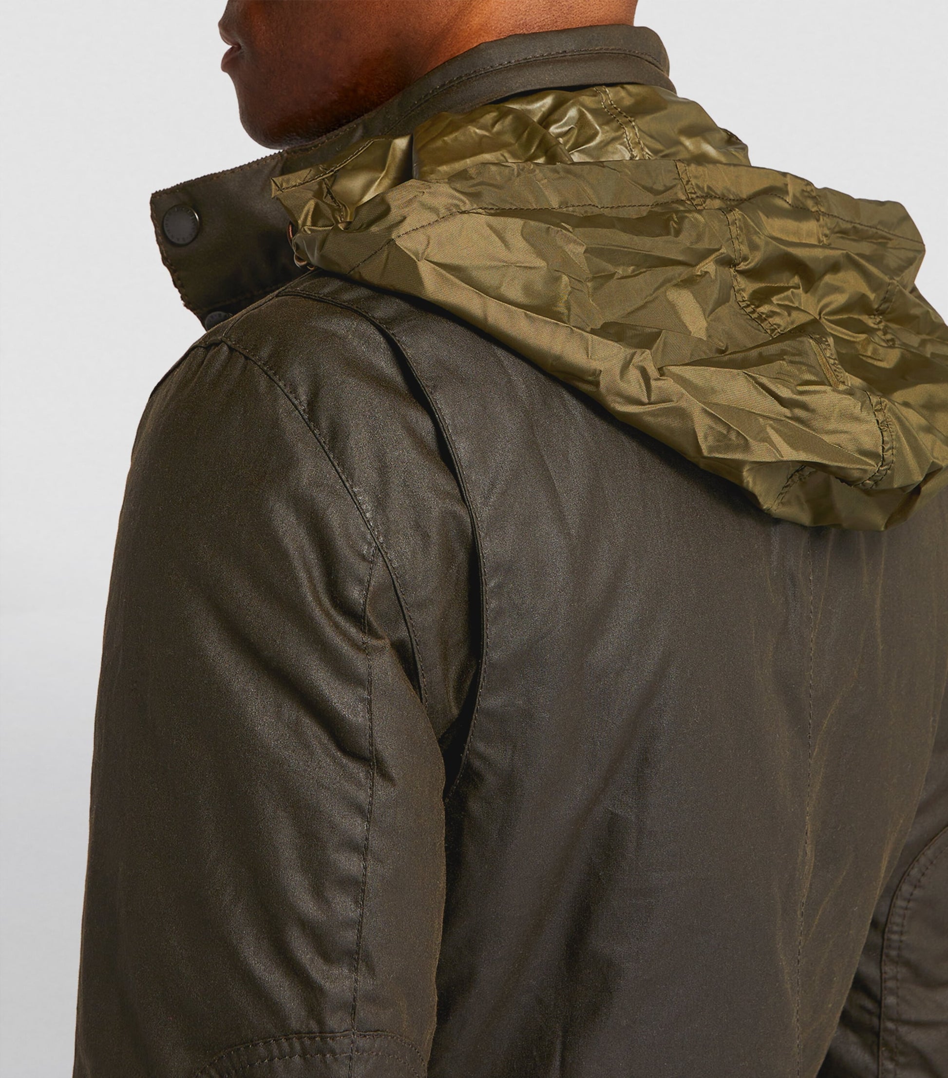 Barbour Green Hooded Wax Jacket