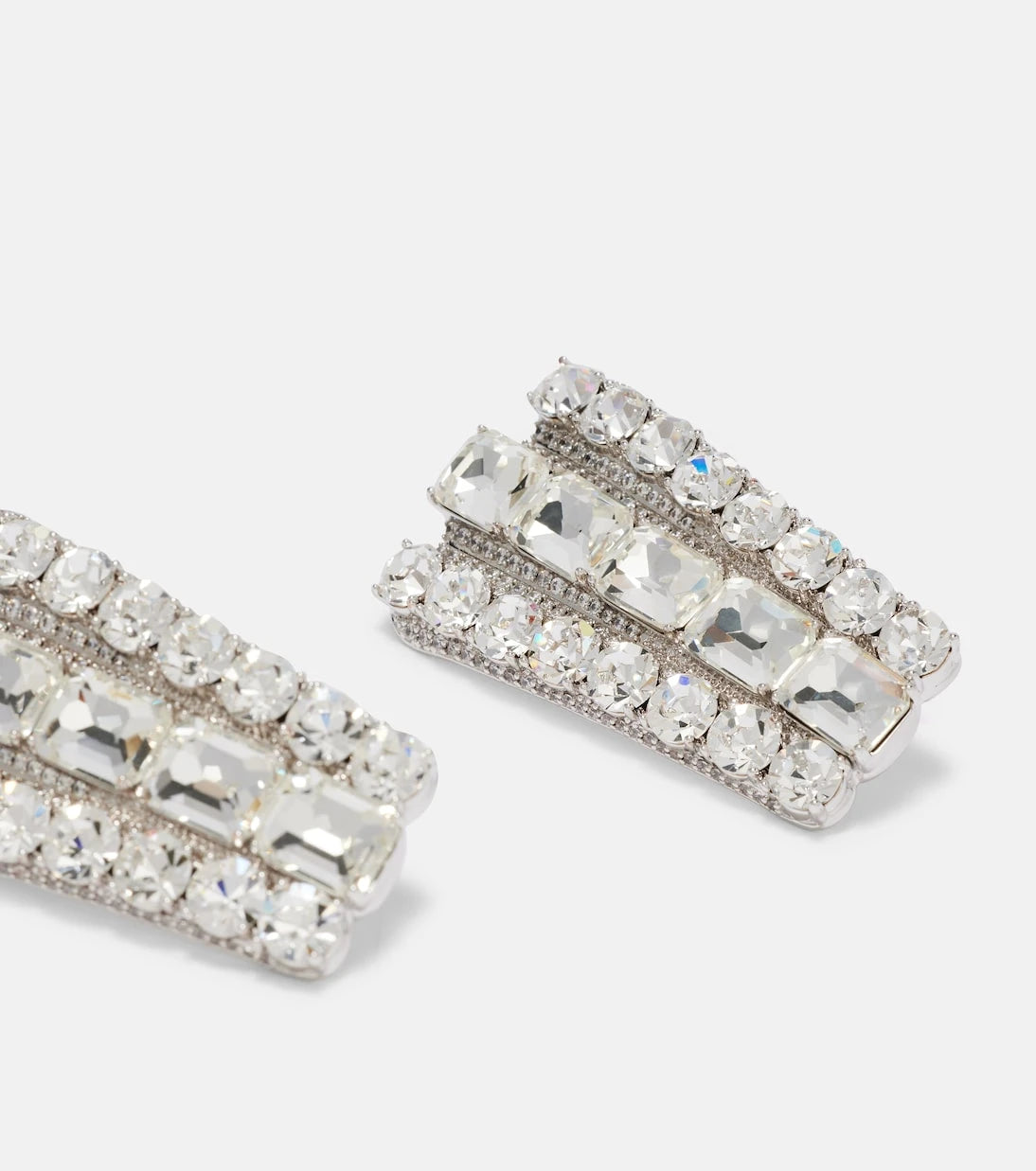 Self-Portrait - Crystal-embellished drop earrings