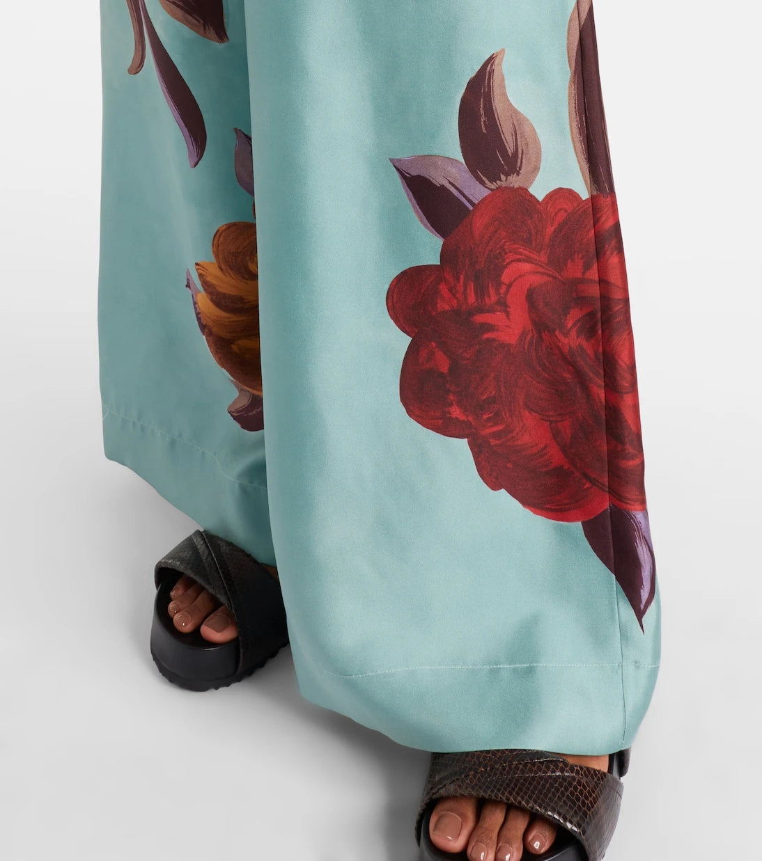 La DoubleJ - Floral silk palazzo pants