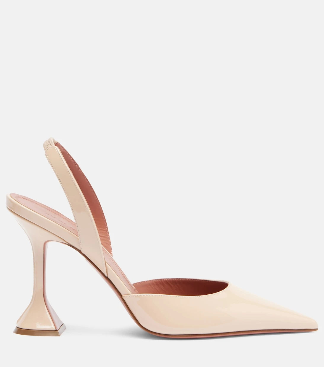 Amina Muaddi - Holli 95 patent leather slingback pumps