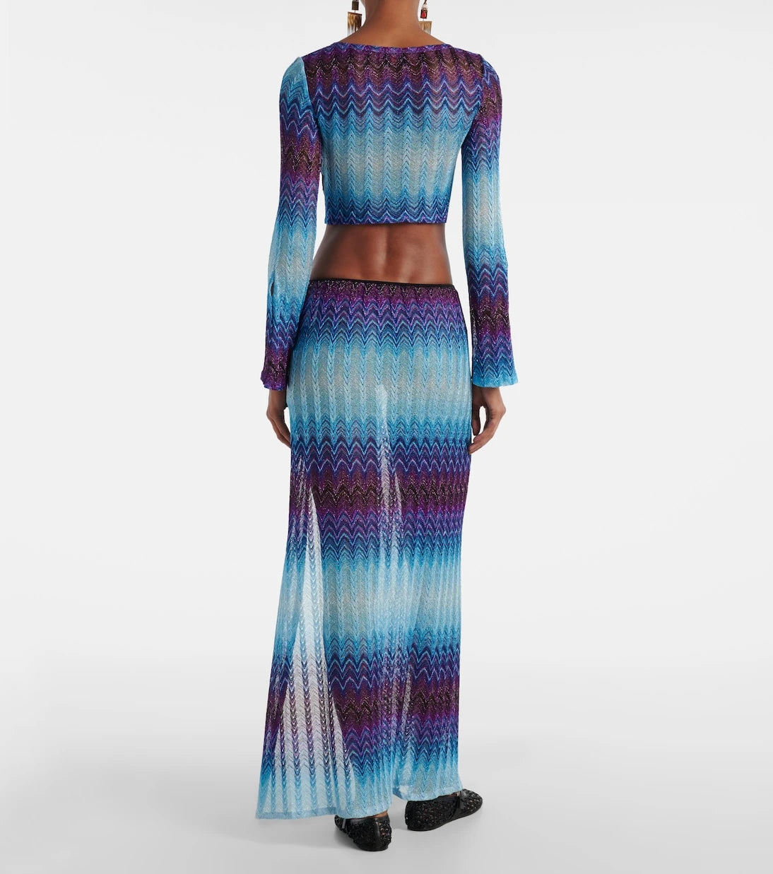 Missoni - Zigzag lamé cropped top