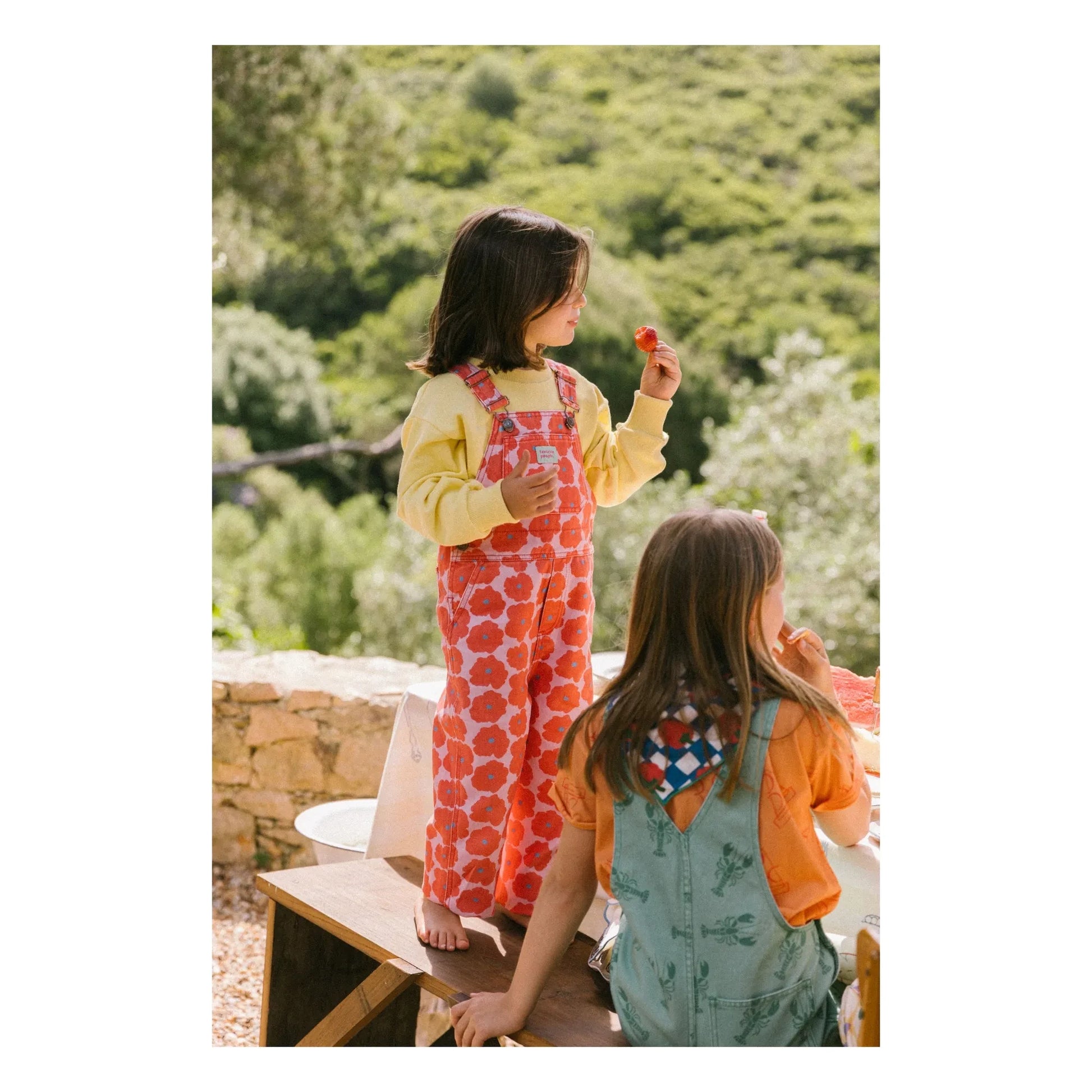 Favorite People - Napoli floral dungarees | Red