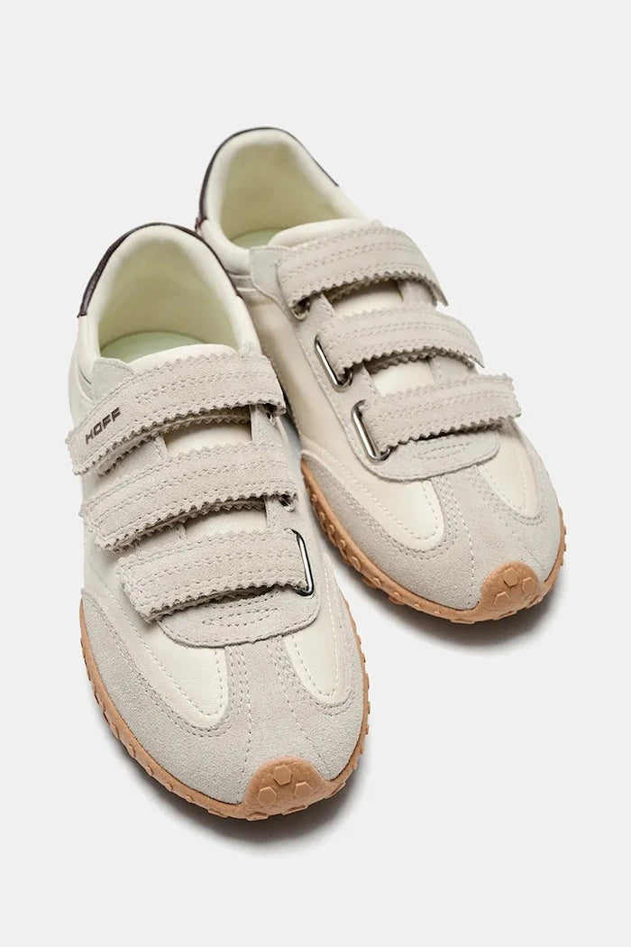 Hoff BRIDGE VELCROS BEIGE kadın deri spor ayakkabı