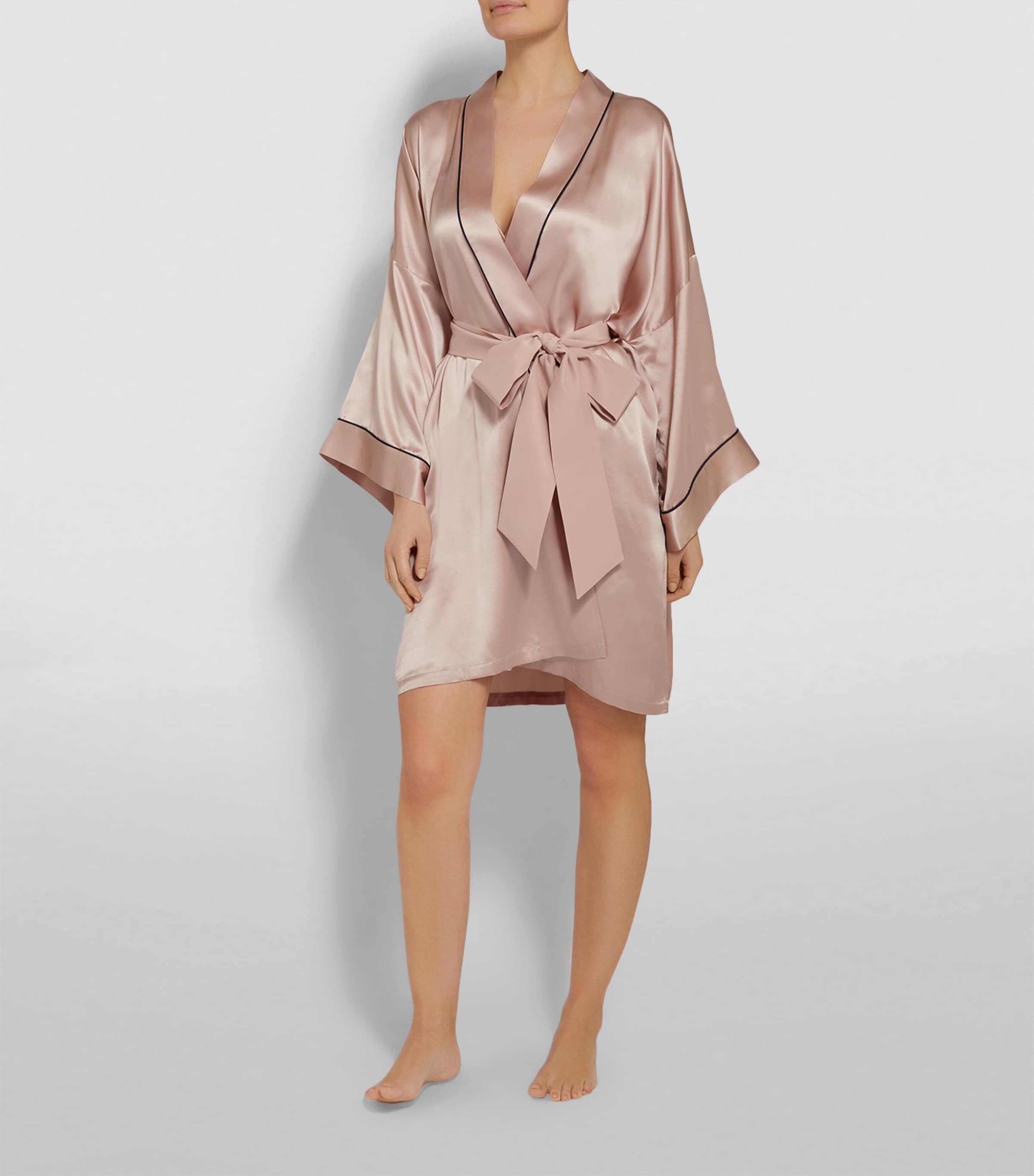 Olivia von Halle Pink Mimi Silk Robe