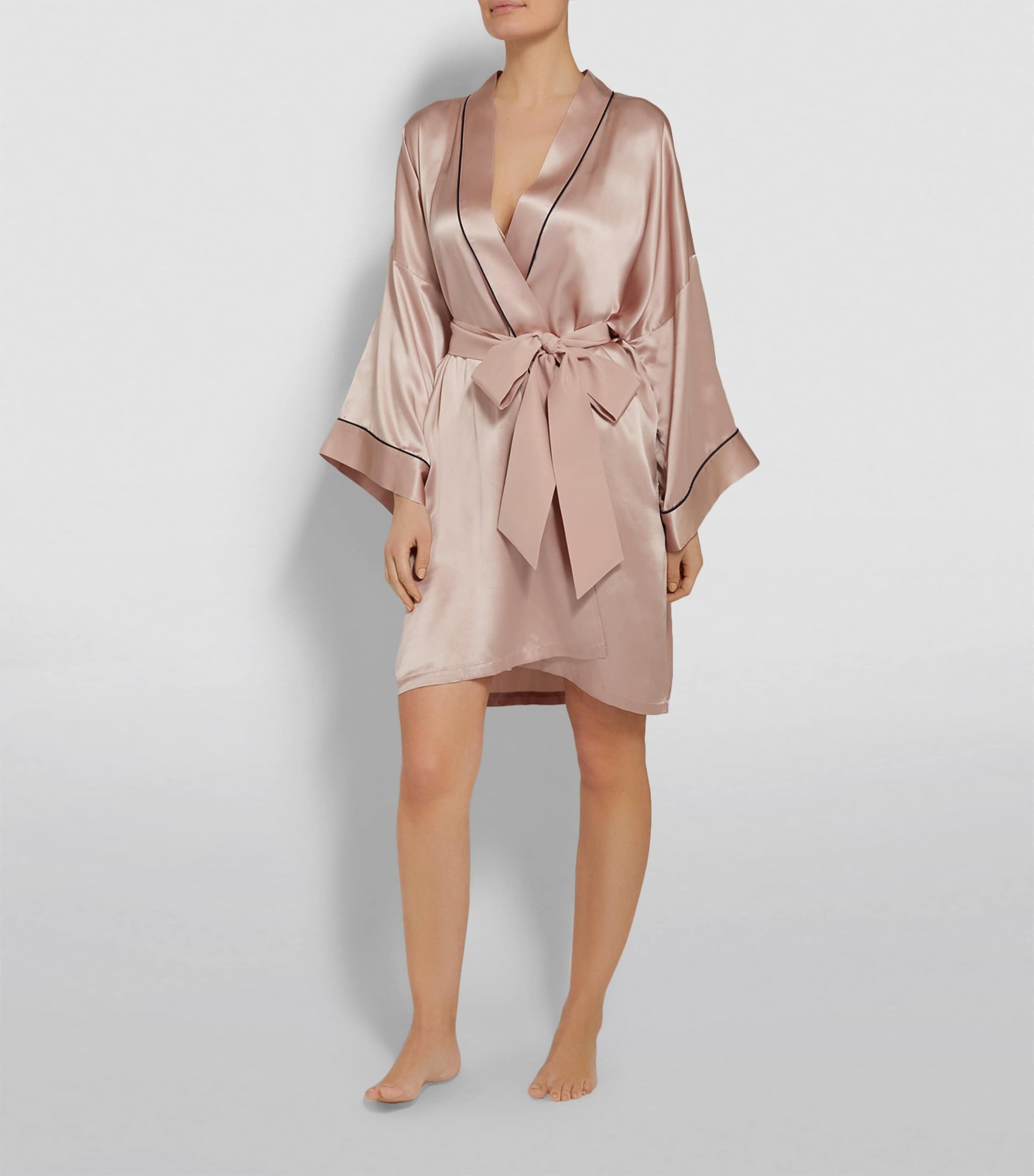Olivia von Halle Pink Mimi Silk Robe