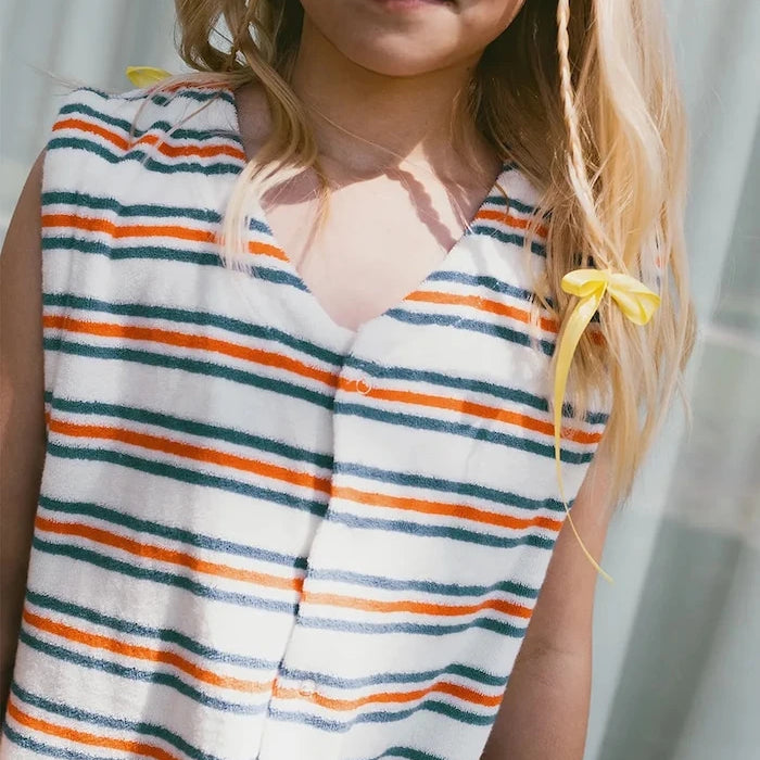 Tinycottons Çizgili Çok Renkli Çocuk Pamuk Tulum