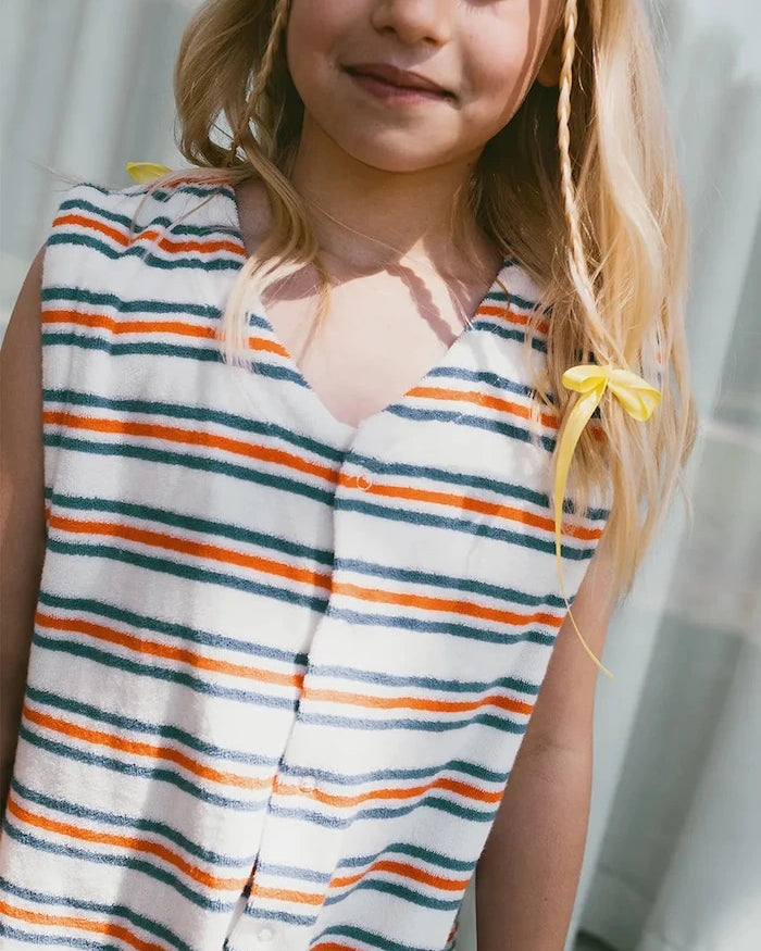 Tinycottons Çizgili Çok Renkli Çocuk Pamuk Tulum