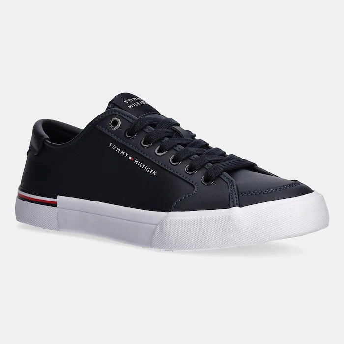 Кожени маратонки Tommy Hilfiger CORE CORPORATE VULC LEATHER