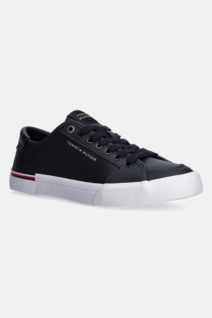 Кожени маратонки Tommy Hilfiger CORE CORPORATE VULC LEATHER
