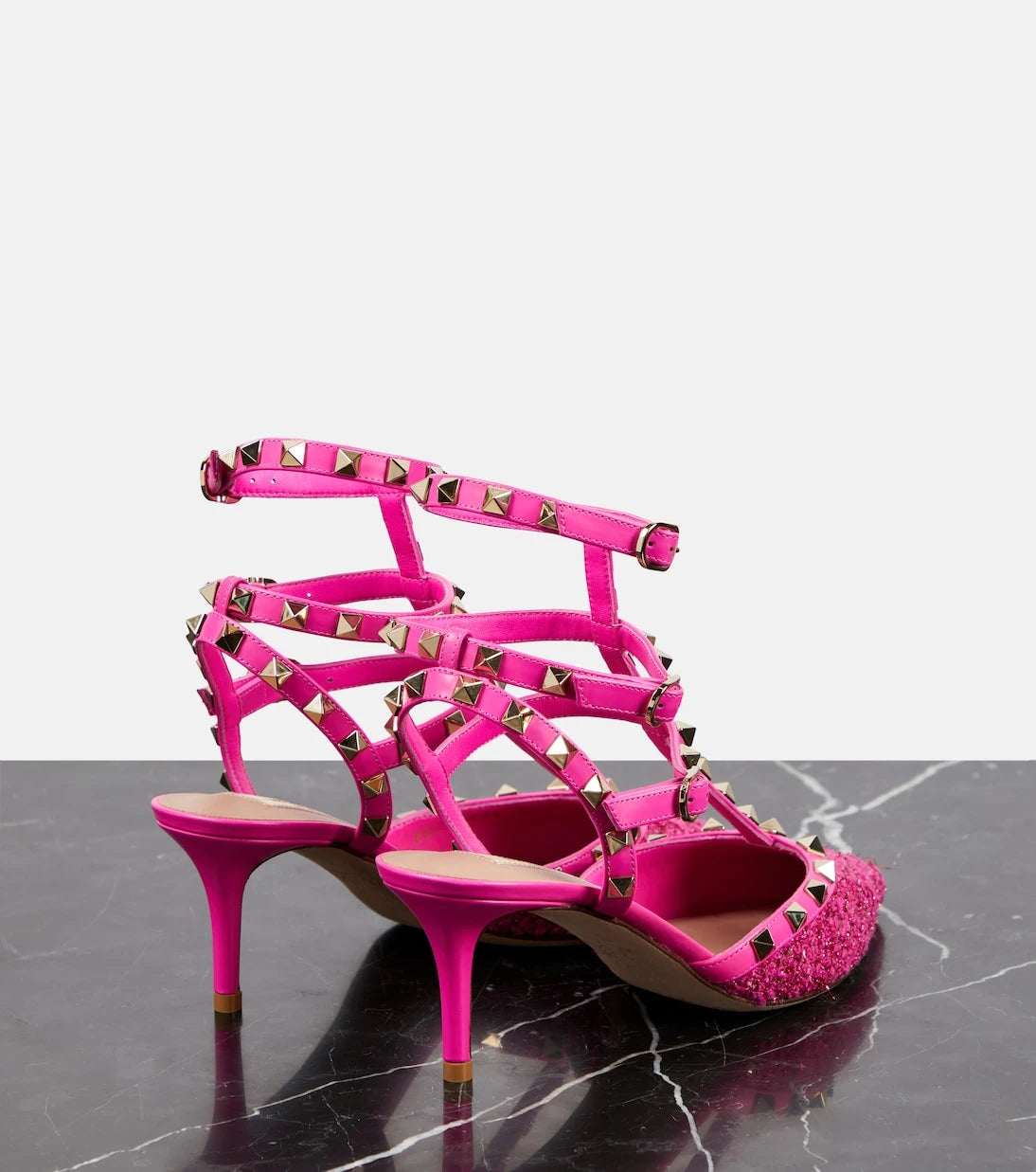 Valentino Garavani - Rockstud 65 bouclé pumps