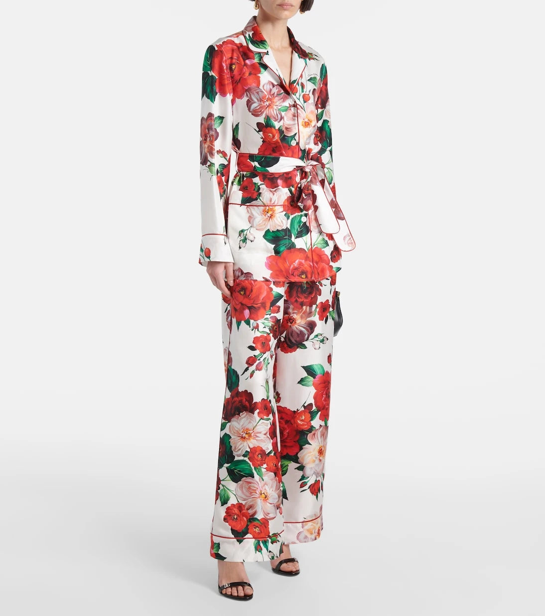 Dolce&Gabbana - Floral silk satin wide-leg pants