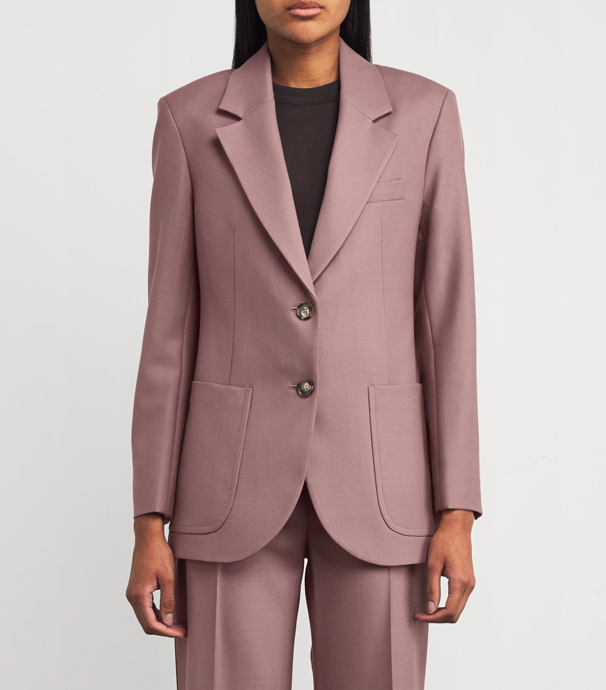 Victoria Beckham Pink Single-Breasted Blazer
