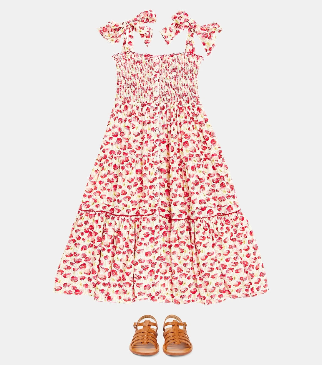 Poupette St Barth Kids - Trini printed shirred dress