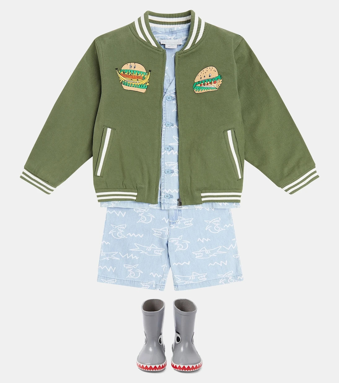 Stella McCartney Kids - قميص دنيم مطبوع