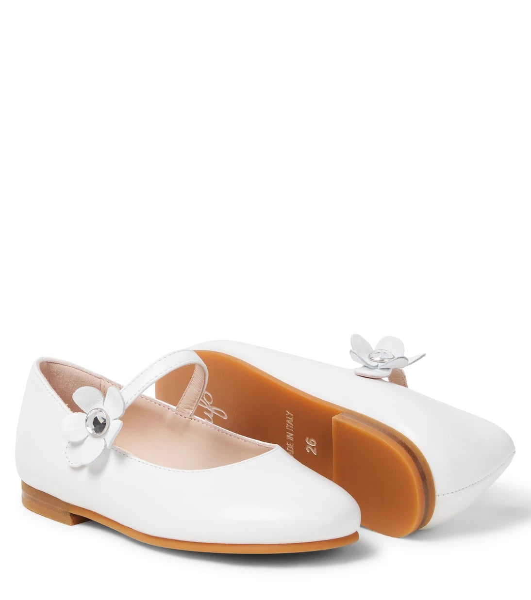 Il Gufo - Embellished leather ballet flats