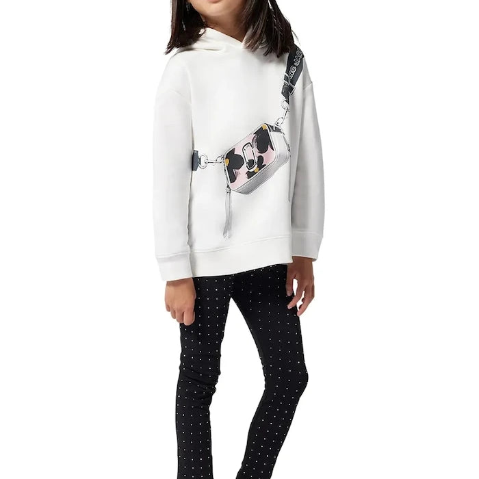 Çocuklar için pamuklu kapüşonlu MARC JACOBS sweatshirt