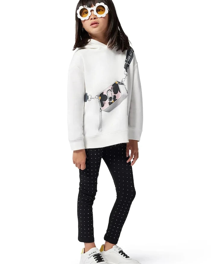 Çocuklar için pamuklu kapüşonlu MARC JACOBS sweatshirt