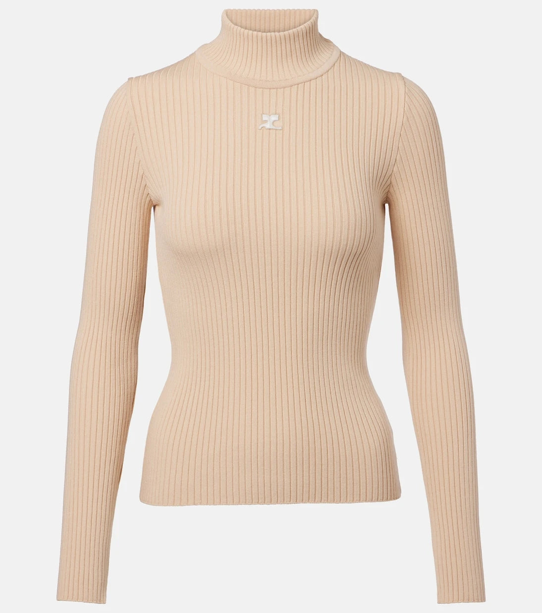 Courrèges - Reedition ribbed-knit mockneck sweater