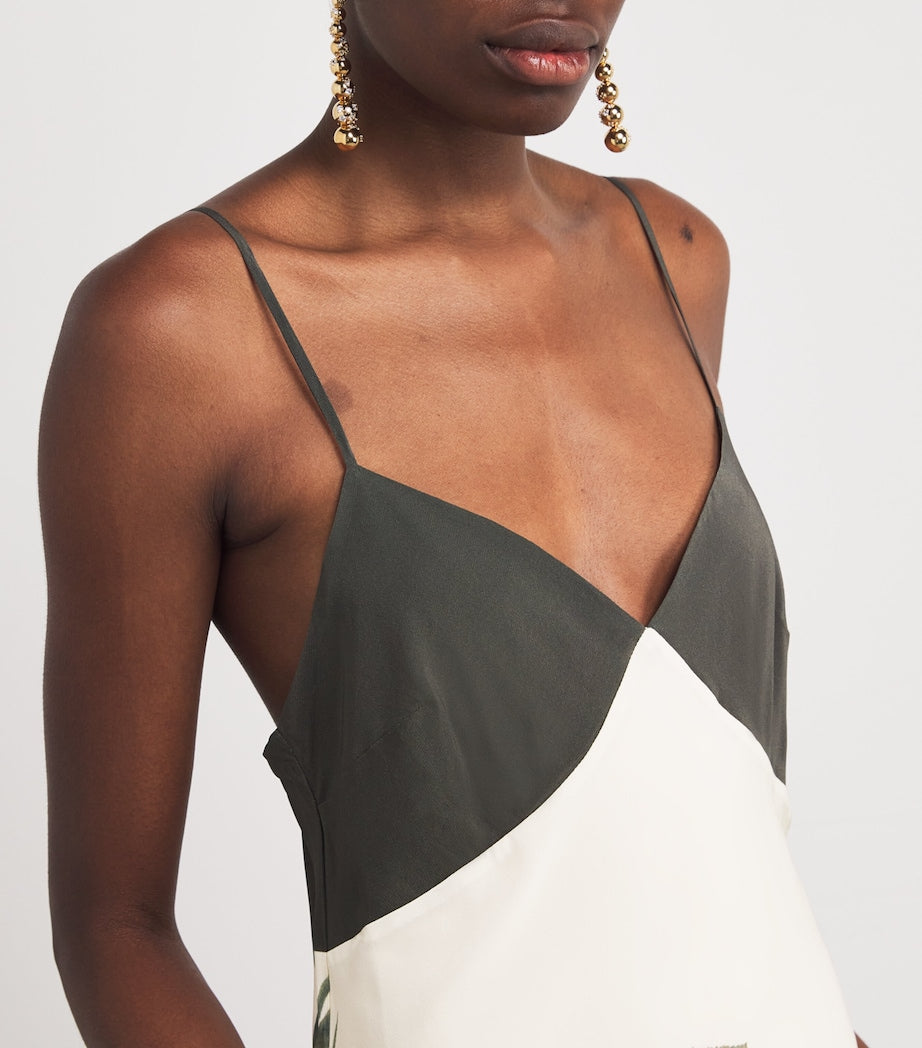 Multi Silk Floral Constance Maxi Dress