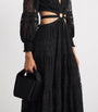 Alice+Olivia Black Patricia Tiered Maxi Dress