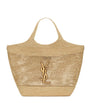 Saint Laurent Brown Raffia Icare Tote Bag