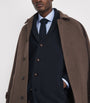 Eton Navy Wool Shawl-Collar Cardigan