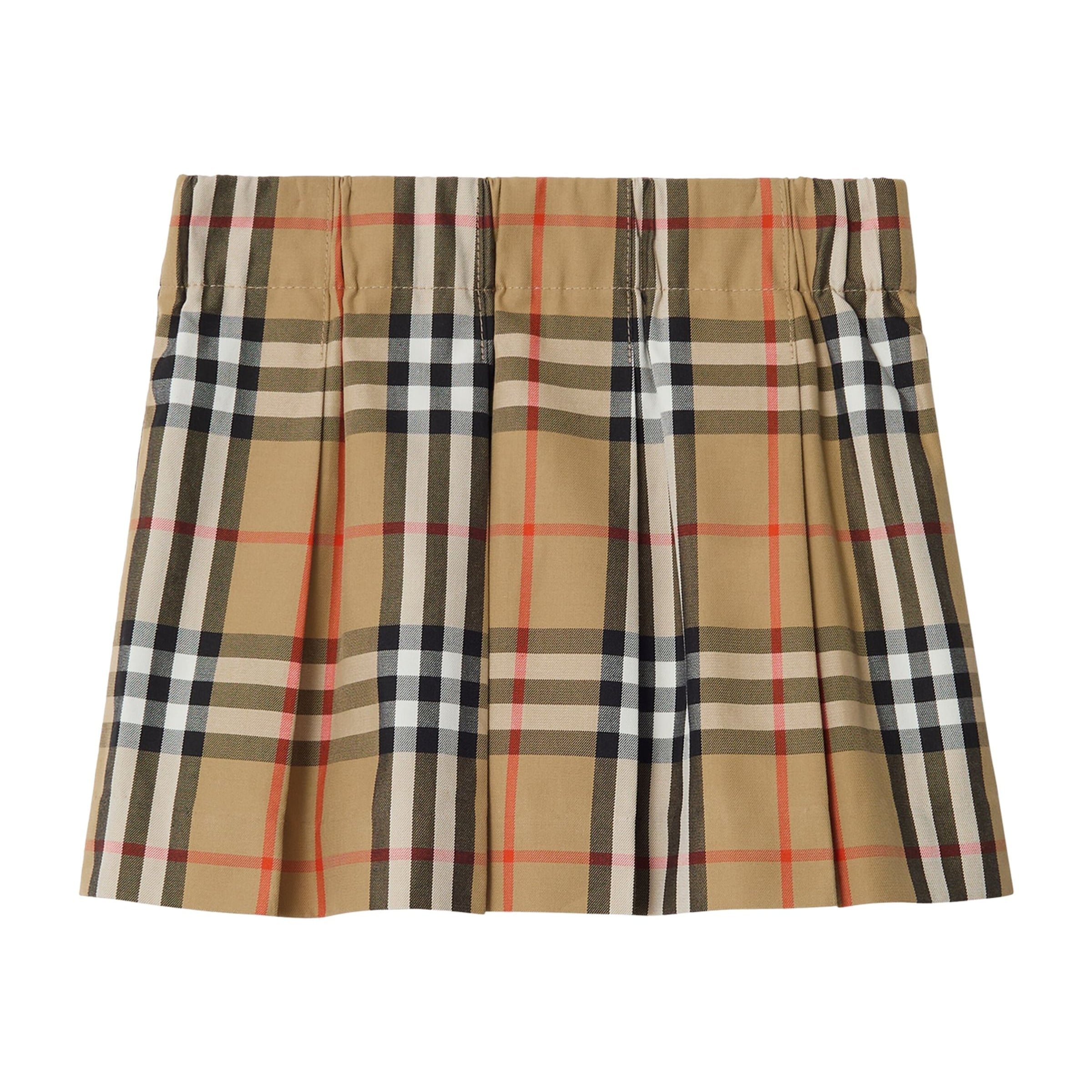 Burberry Kids Cotton Check Pleated Skirt (6 Months- 3 Years)