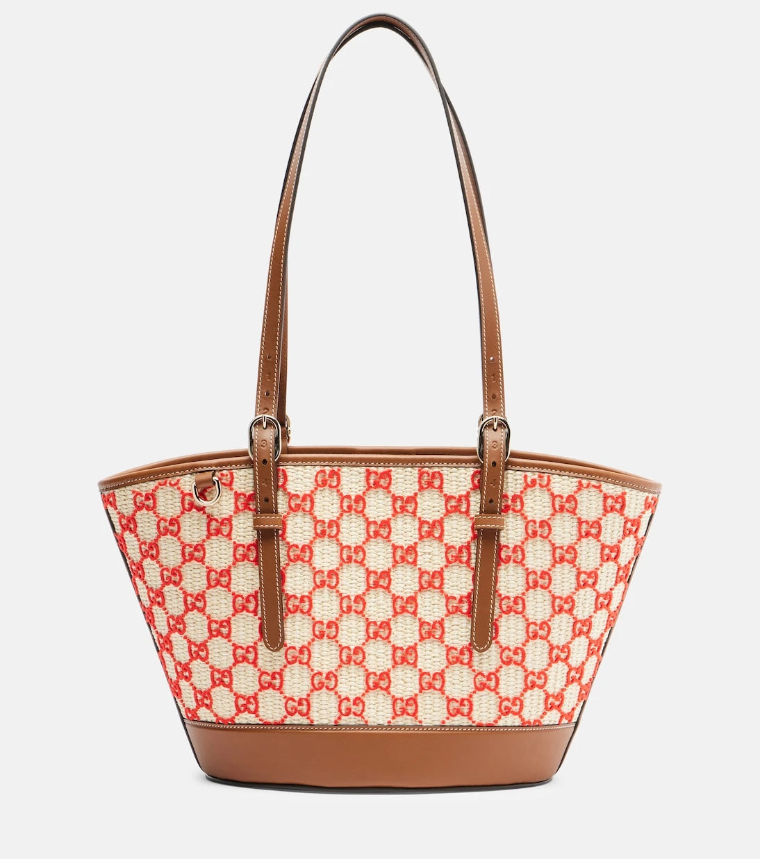 Gucci - GG Small raffia-effect tote bag