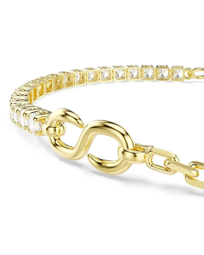Swarovski kadın altın kaplama zirkonlu MATRIX bilezik
