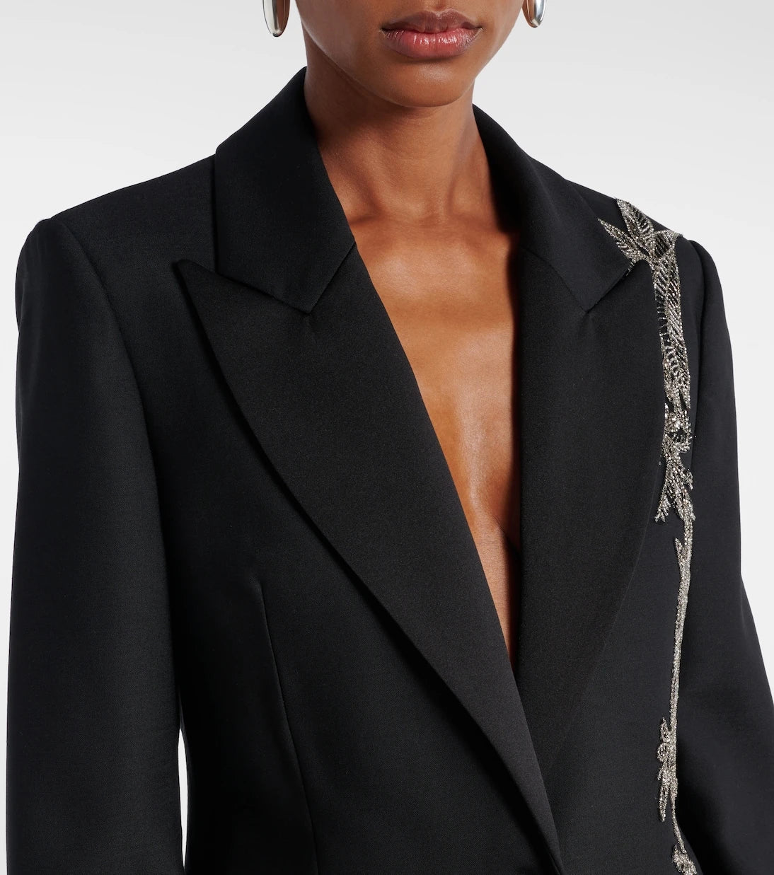 Costarellos - Lesia embellished wool-blend blazer