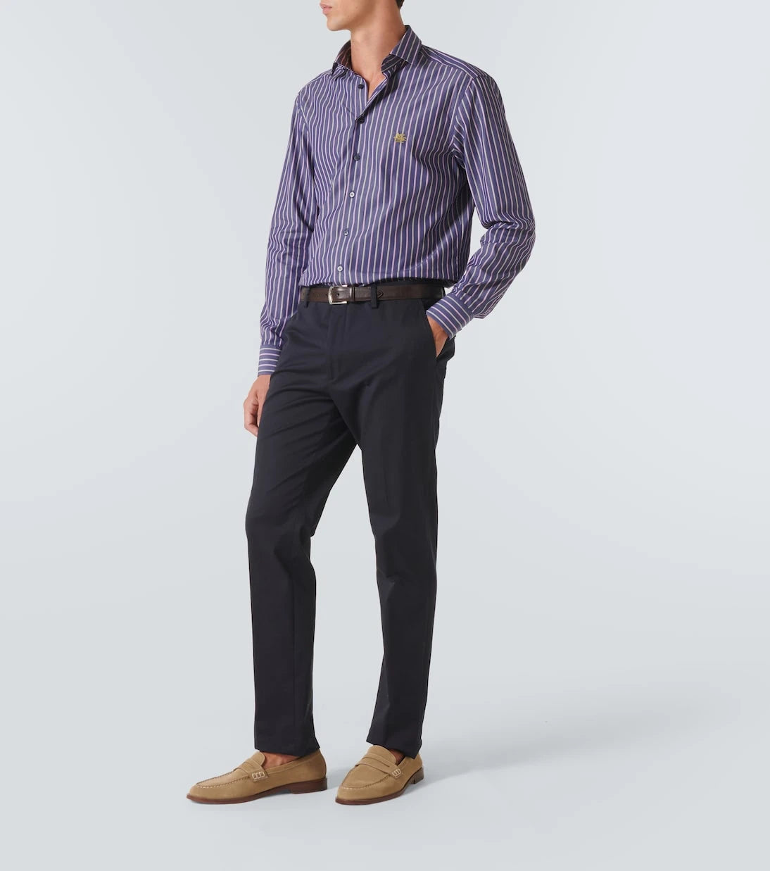 Etro - قميص قطني مخطط