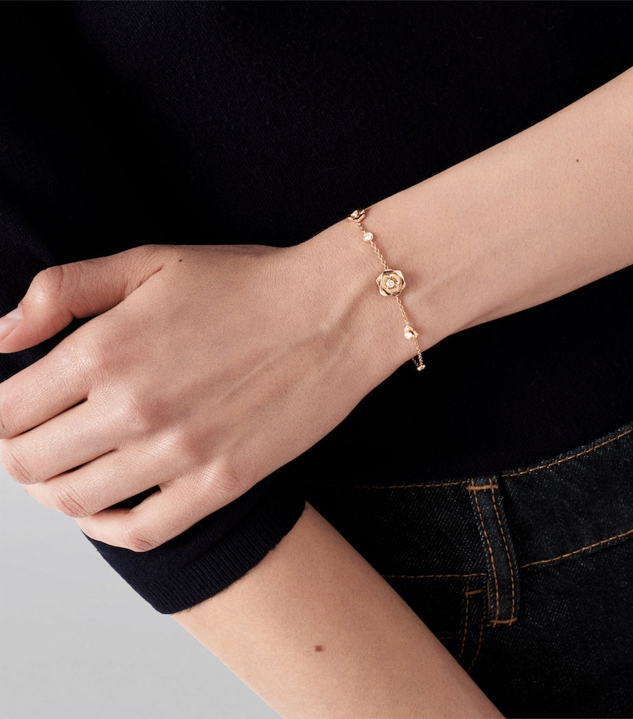 Piaget Rose Gold and Diamond Rose Bracelet