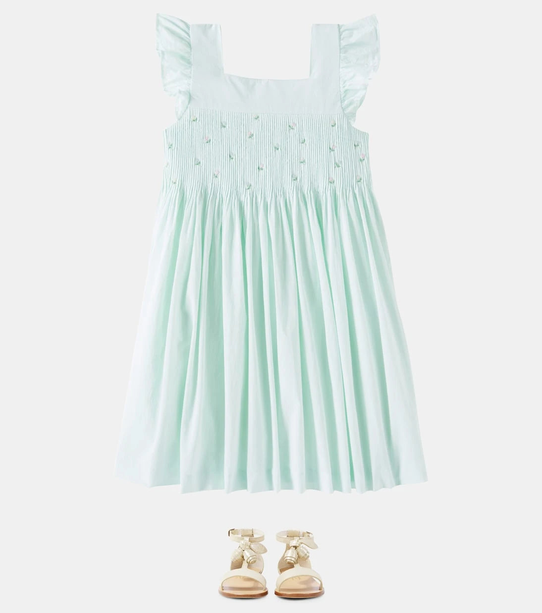Bonpoint - Fiona embroidered cotton poplin dress