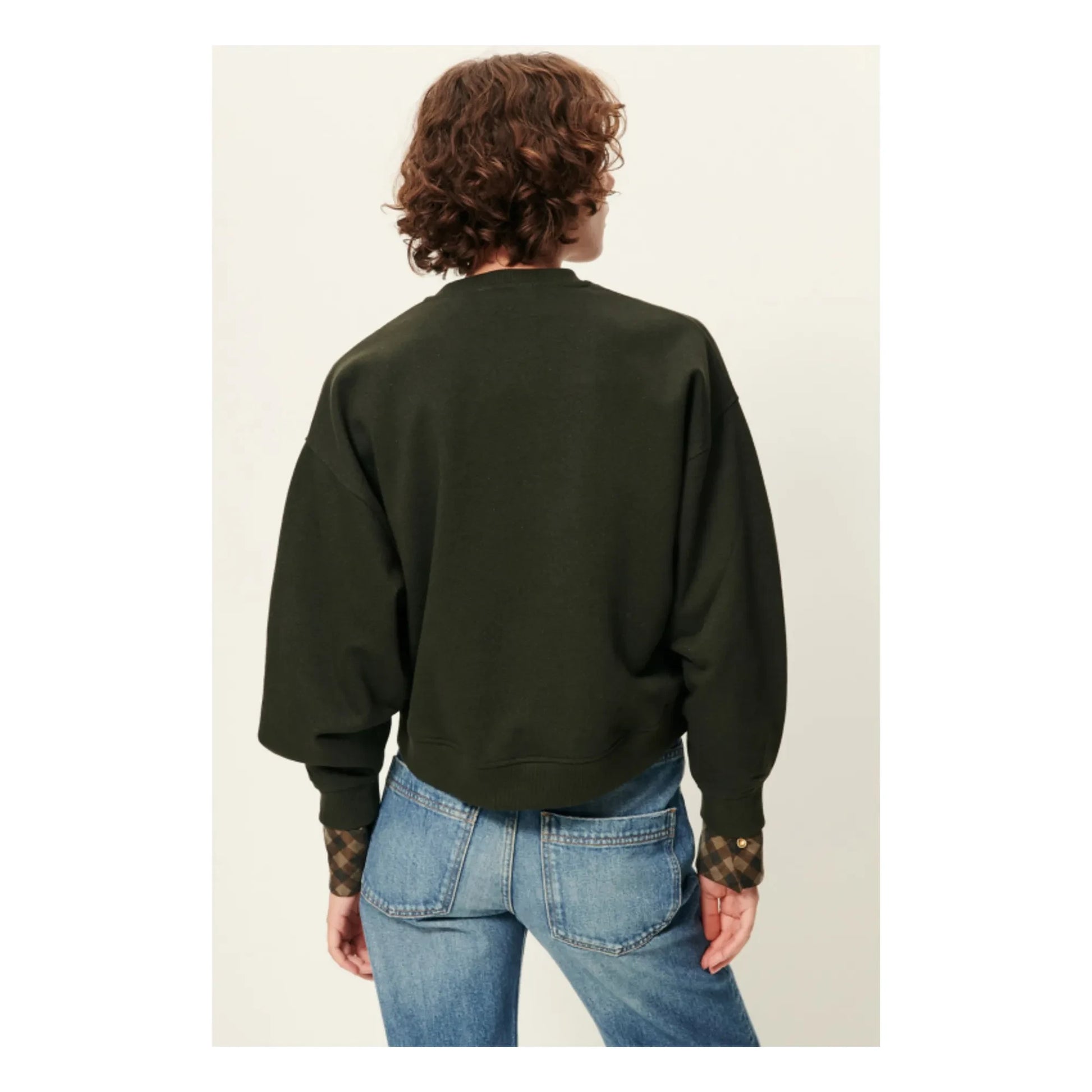 Sessùn - Yuki Metallic Sweat | Dark green