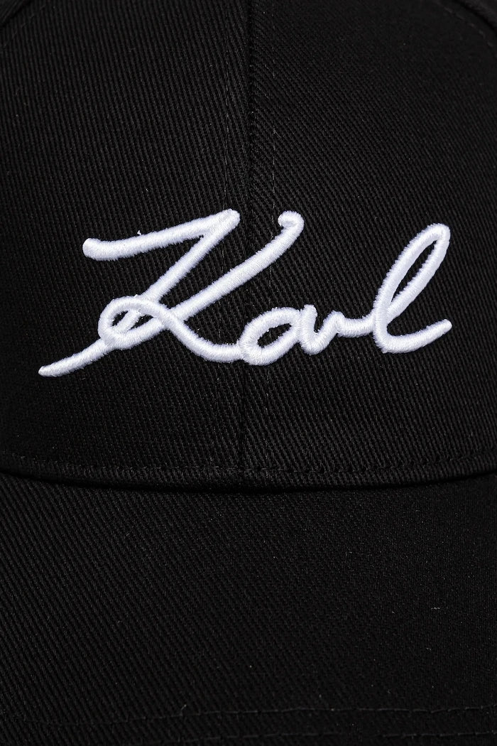 Karl Lagerfeld kadın pamuklu siperlikli şapka K/SIGNATURE
