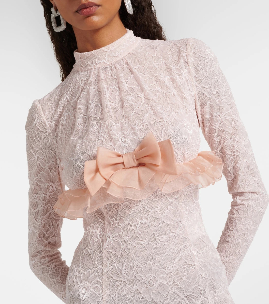 Alessandra Rich - Bow-detail lace gown