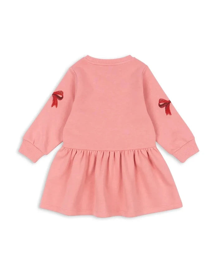 Детска рокля Konges Sløjd LOU BOW SWEAT DRESS OCS