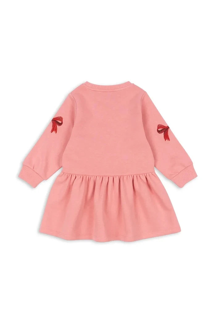 Детска рокля Konges Sløjd LOU BOW SWEAT DRESS OCS