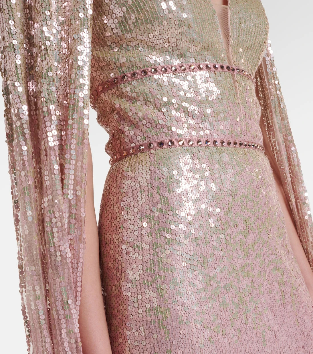 Jenny Packham - Easy Breezy sequined caped gown